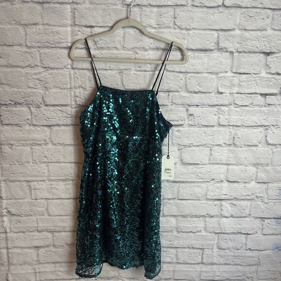 Leith Women’s NWT Y2K Sequin Slip Homecoming  Cocktail Party Dress Size Large - Picture 8 of 8